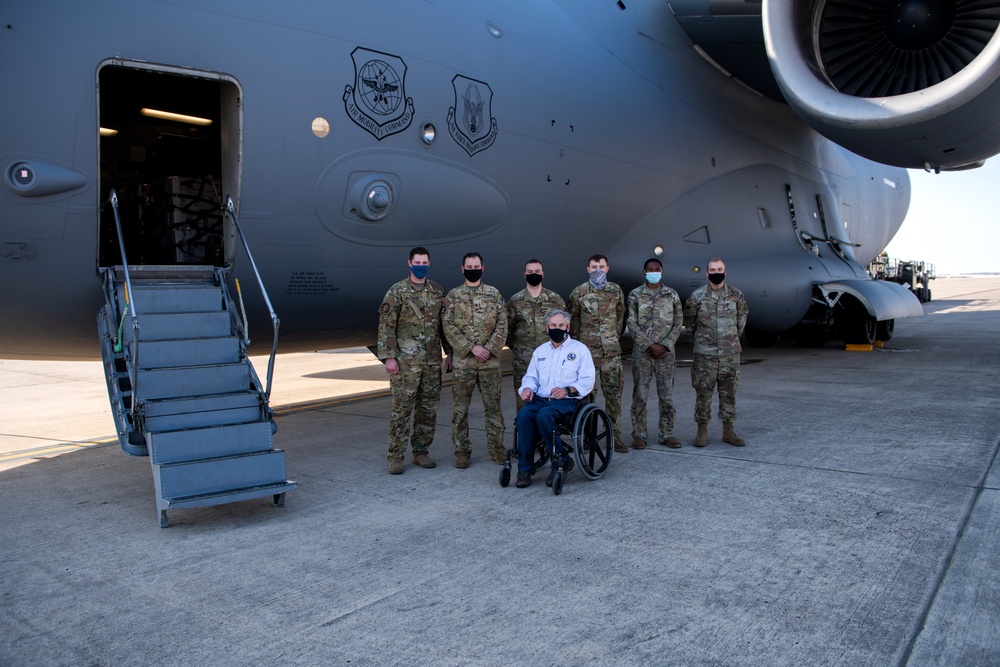 502LRS unloads 80,000 bottles of water after winter storm Uri