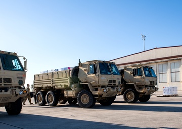 502LRS unloads 80,000 bottles of water after winter storm Uri