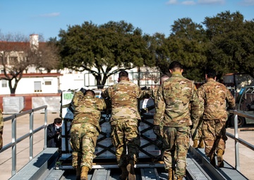 502LRS unloads 80,000 bottles of water after winter storm Uri
