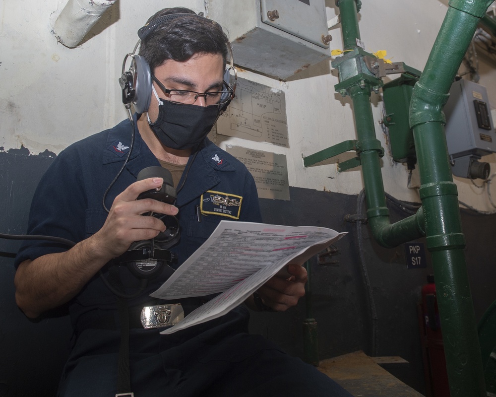 Sailor Performs Sound Power Checks