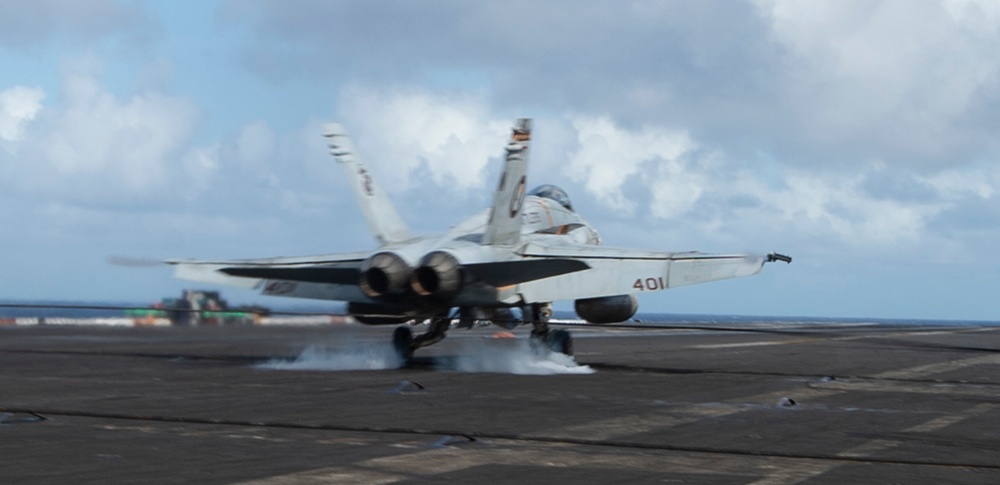 F/A18-C Performs Arrested Landing