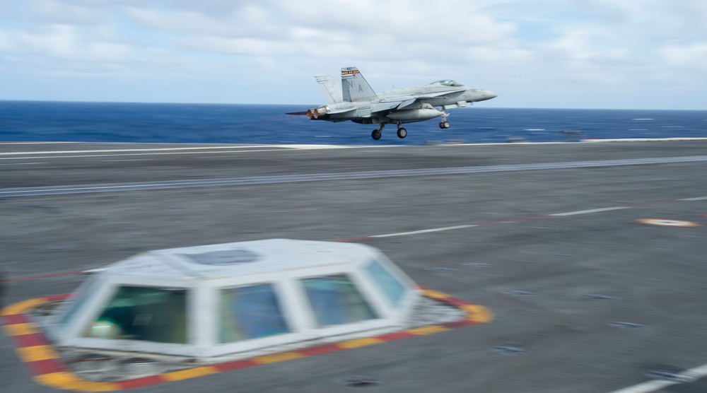 F/A-18C Hornet Launches from the Flight Deck of Nimitz