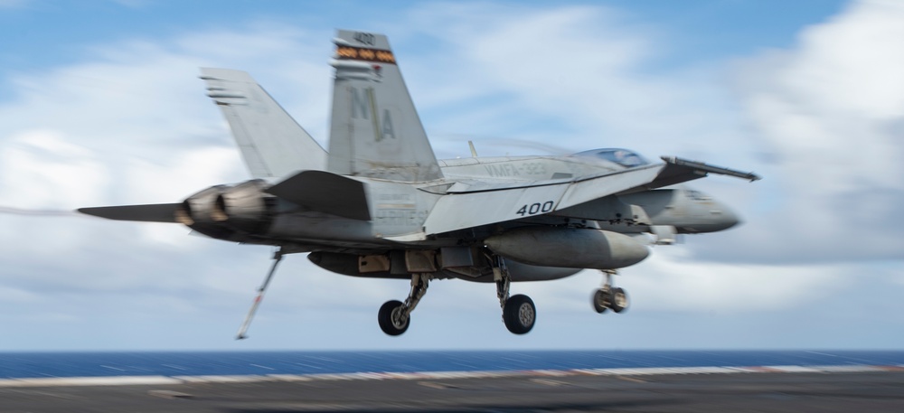 F/A18-C Performs Arrested Landing