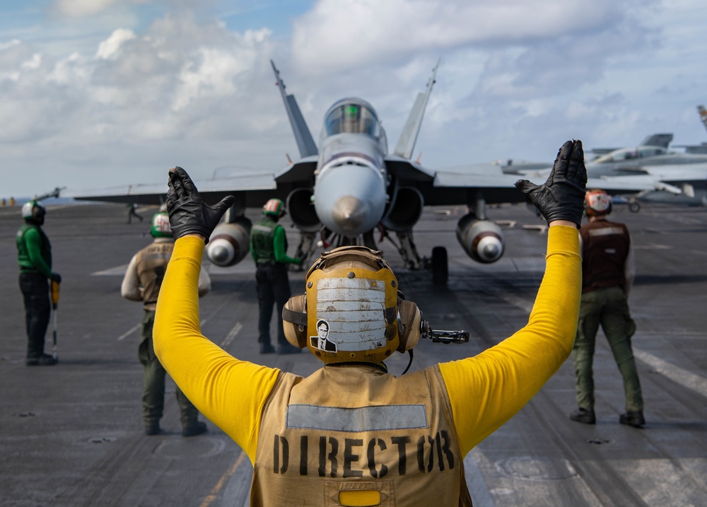 Hornet's Fly For Last Time On Nimitz