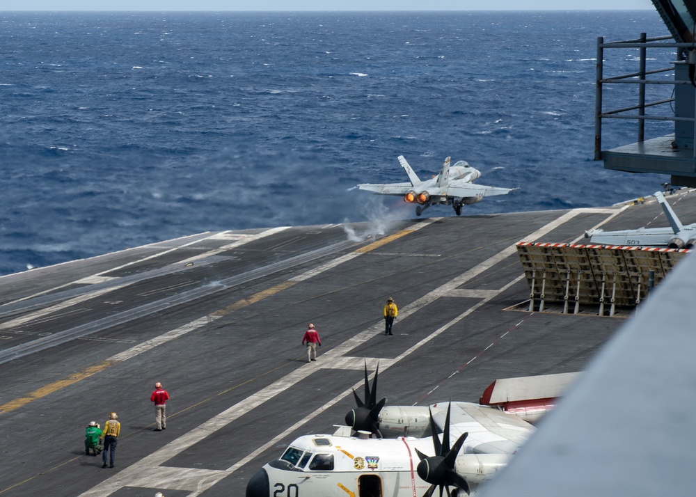 Hornet's Fly For Last Time On Nimitz