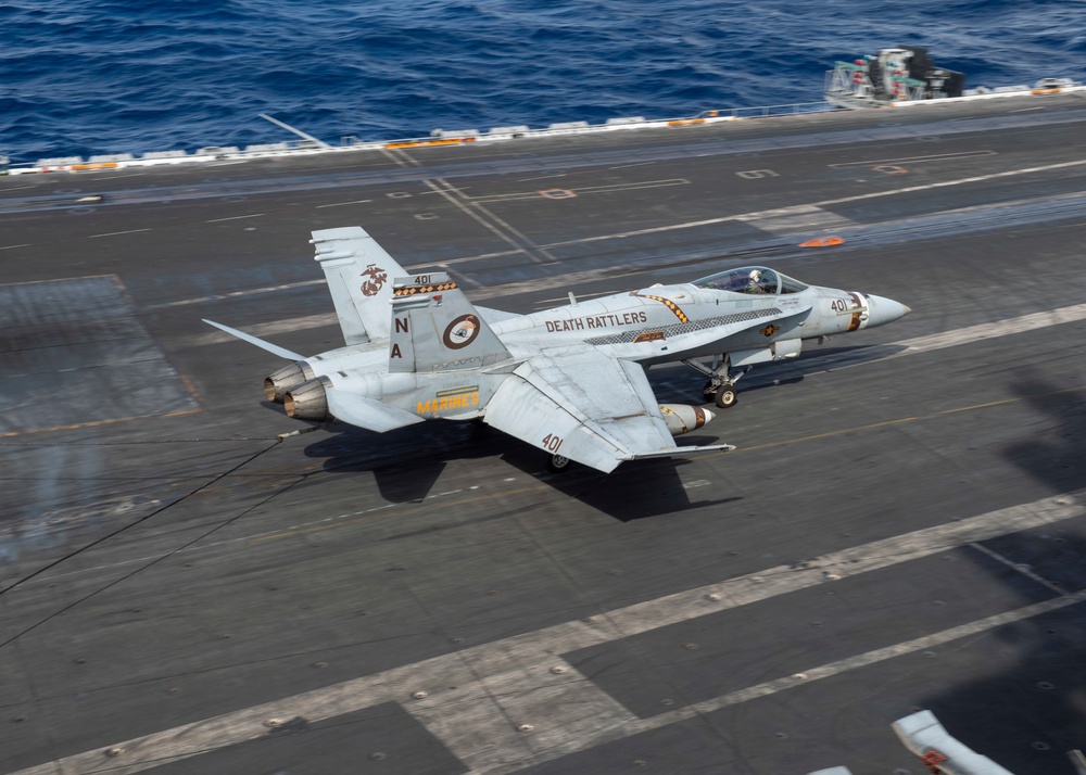 Hornet's Fly For Last Time On Nimitz