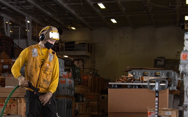 Sailor Cleans Pad Eyes