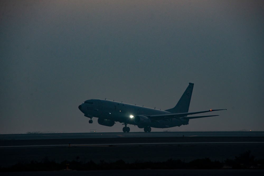 VP-8 P-8A Takes Off From 5th Fleet