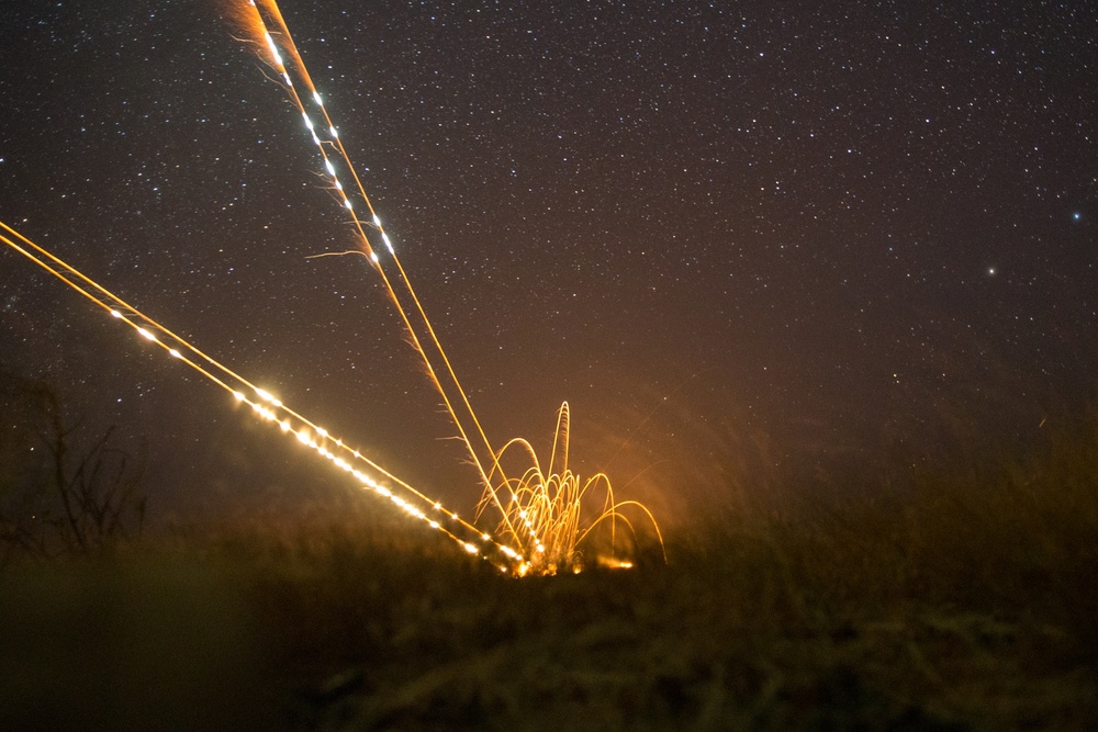 Bravo 1/4, VMM-164 (Rein) Marines conduct night CAS training