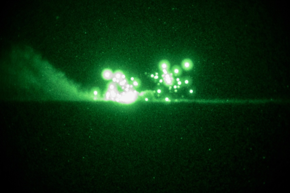 Bravo 1/4, VMM-164 (Rein) Marines conduct night CAS training