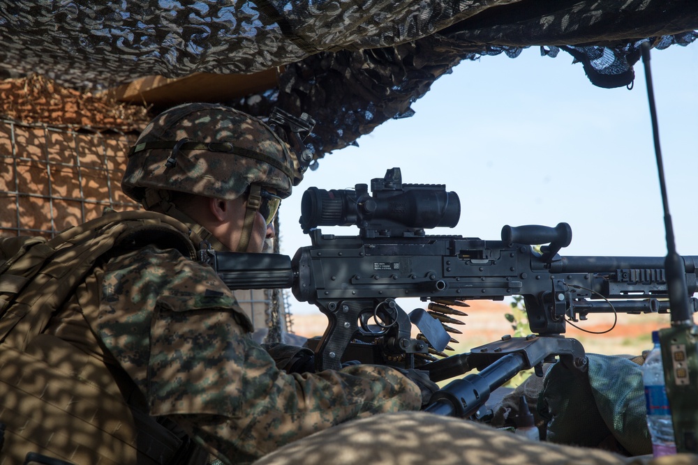 Bravo Company, BLT 1/4 Marines provide security at Baledogle Military Airfield