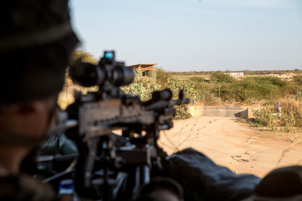 Bravo Company, BLT 1/4 Marines provide security at Baledogle Military Airfield