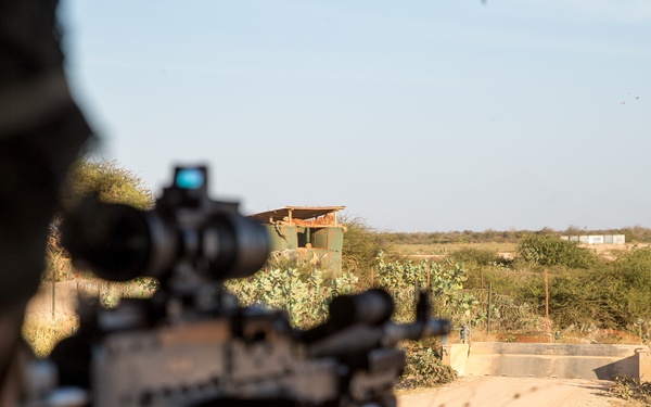 Bravo Company, BLT 1/4 Marines provide security at Baledogle Military Airfield