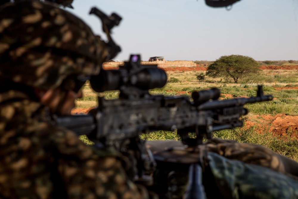 Bravo Company, BLT 1/4 Marines provide security at Baledogle Military Airfield