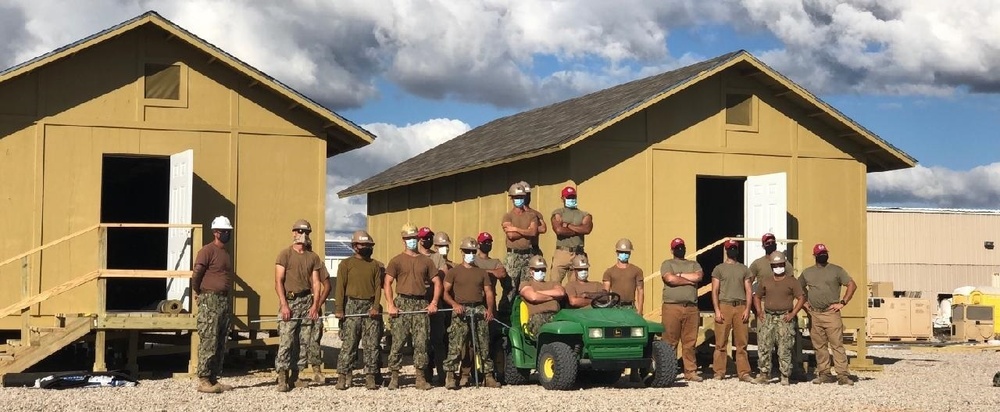 RED HORSE Squadron teams up with Navy Seabees to construct B-Hut energy test site