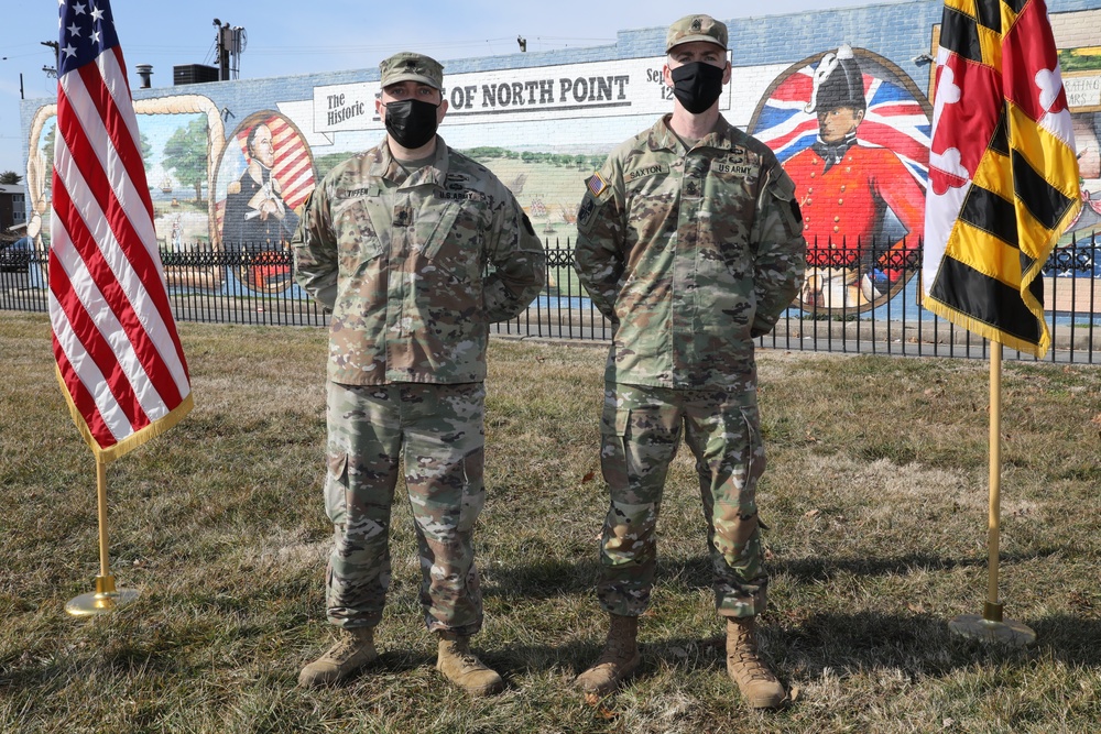 Senior Maryland Army National Guard Leadership Thank Soldiers