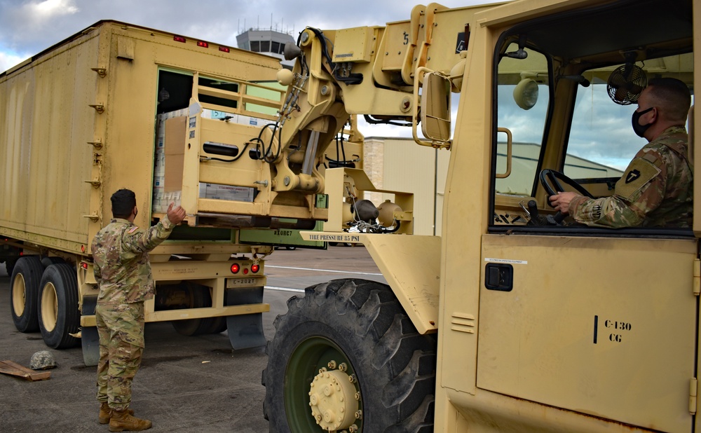 Texas Army National Guard deliver supplies following Winter Storm 2021