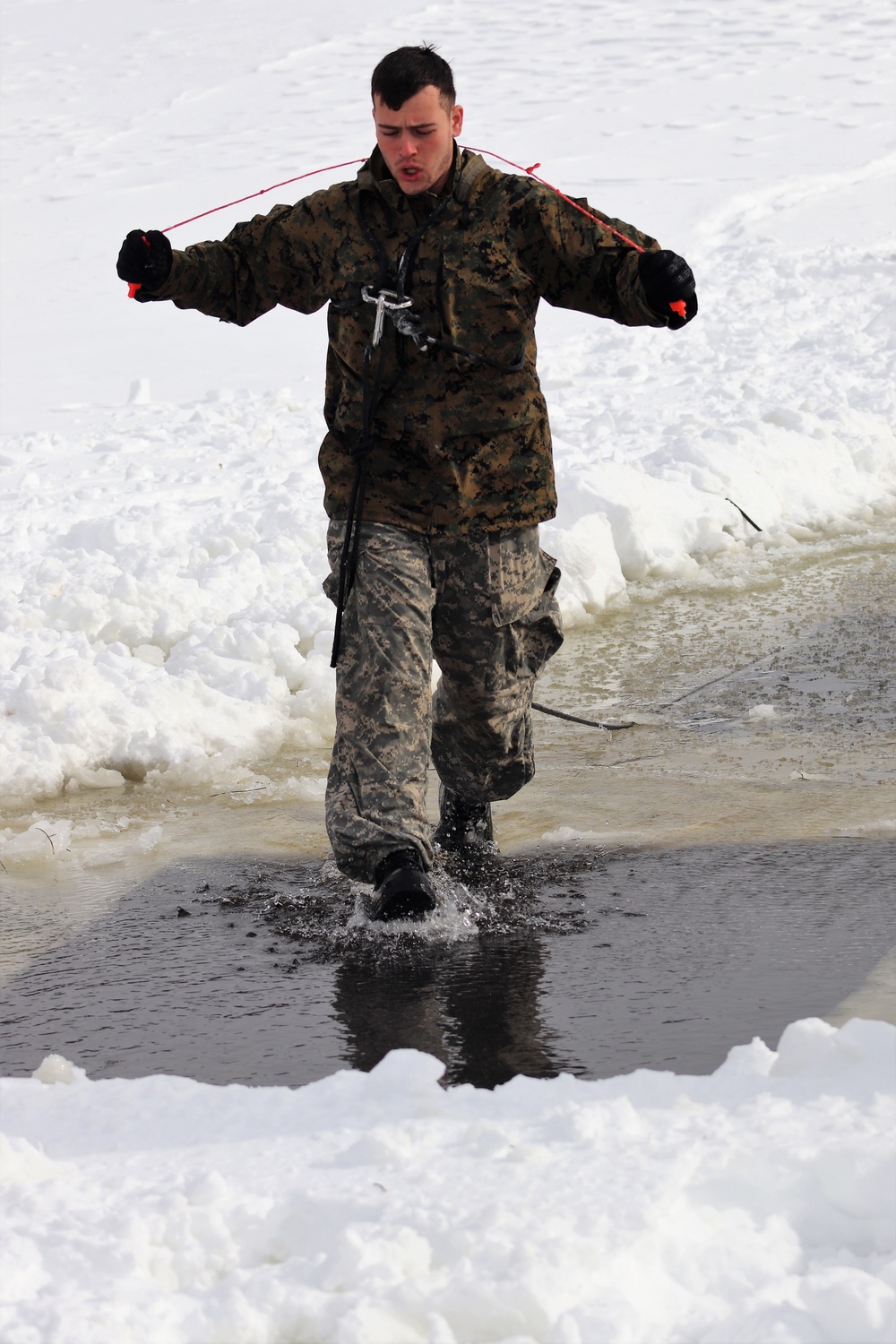 Fort McCoy CWOC class 21-03 students jump in for cold-water immersion training