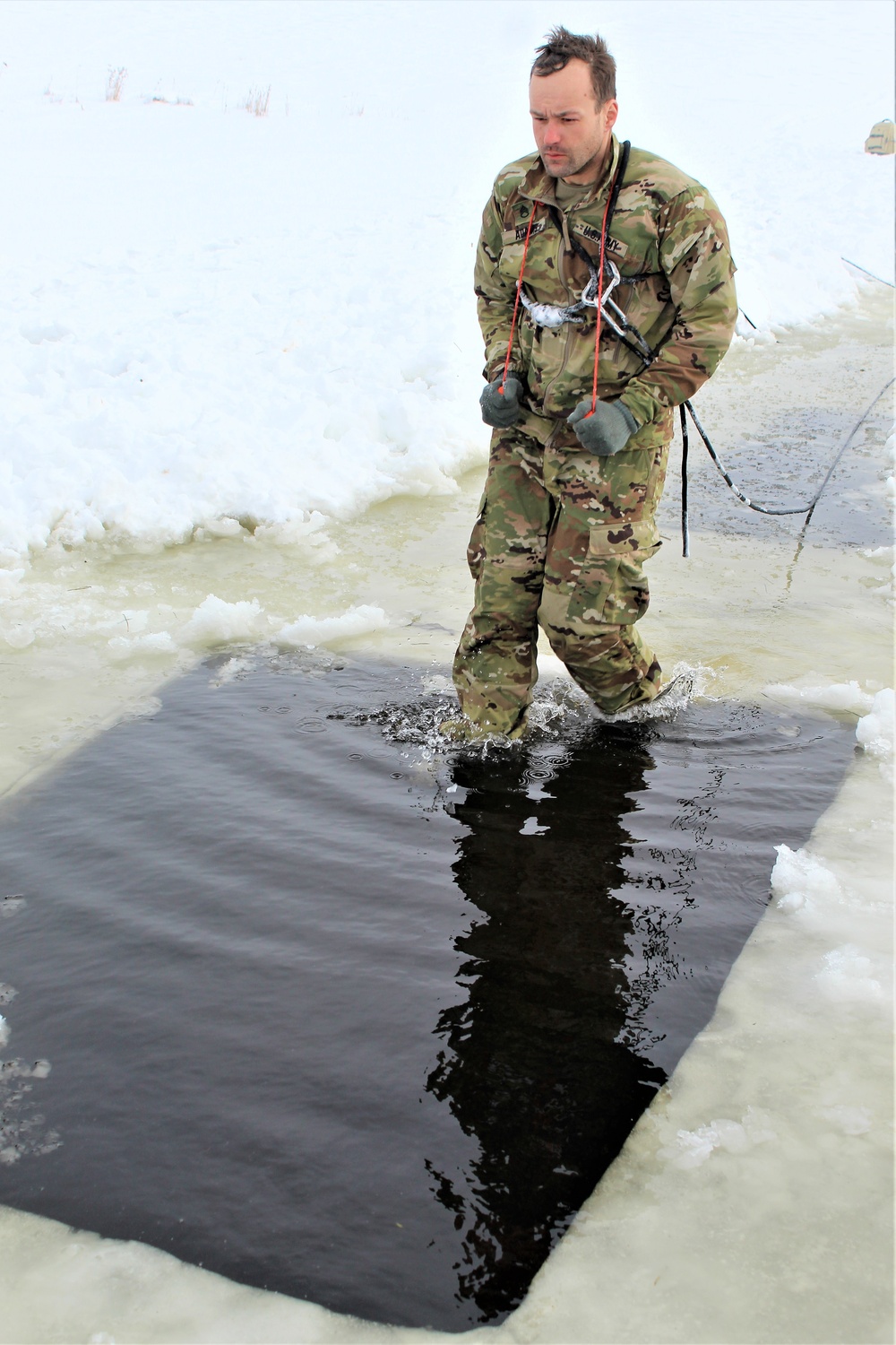 Fort McCoy CWOC class 21-03 students jump in for cold-water immersion training