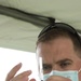 Soldiers with 4th Infantry Division perform vaccinations at California State University Los Angeles