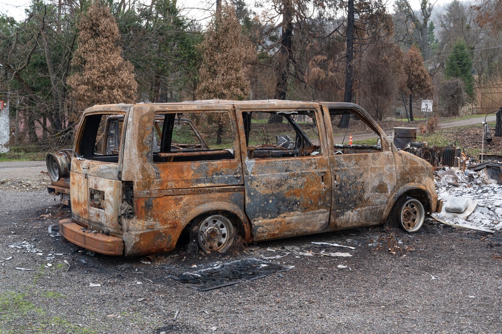 Damage from the wildfires in Oregon