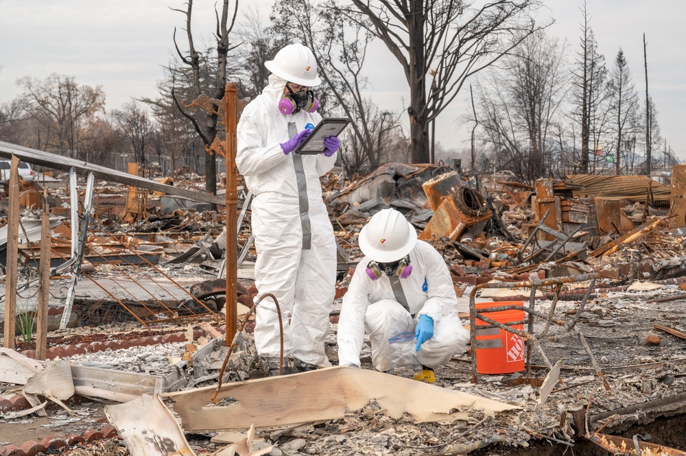 Asbestos testing is conducted after the Oregon wildfires