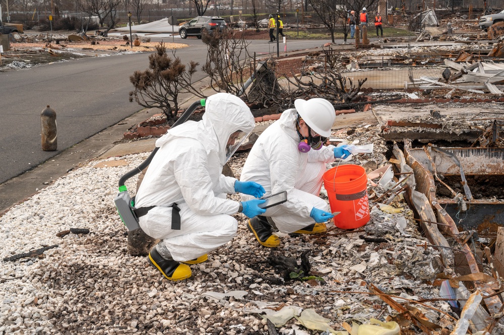 Asbestos testing is conducted after the Oregon wildfires