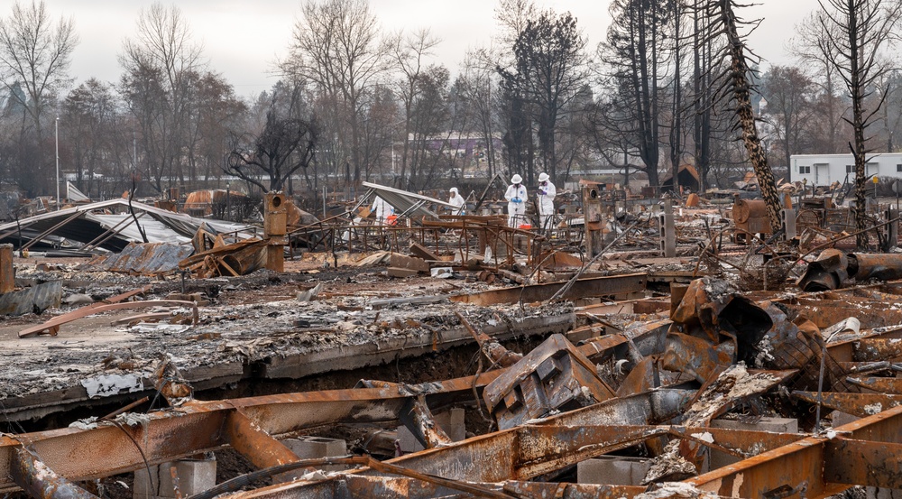 Asbestos testing is conducted after the Oregon wildfires