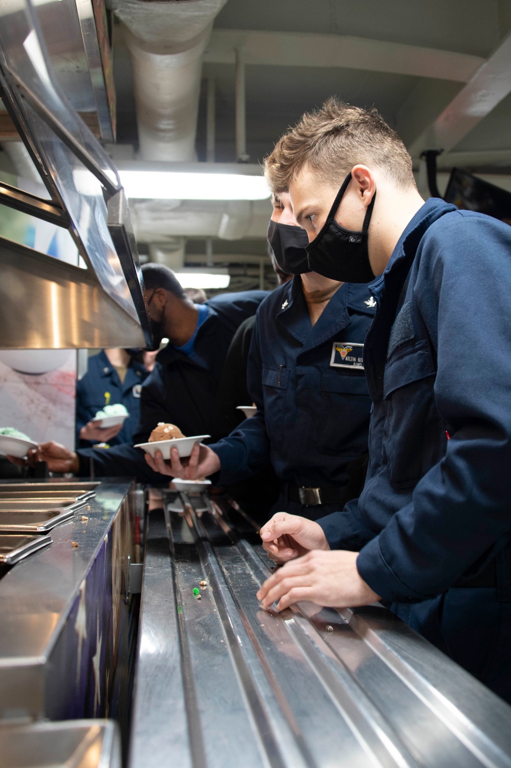 USS Carl Vinson (CVN 70) Hosts an Ice Cream Social on the Mess Decks