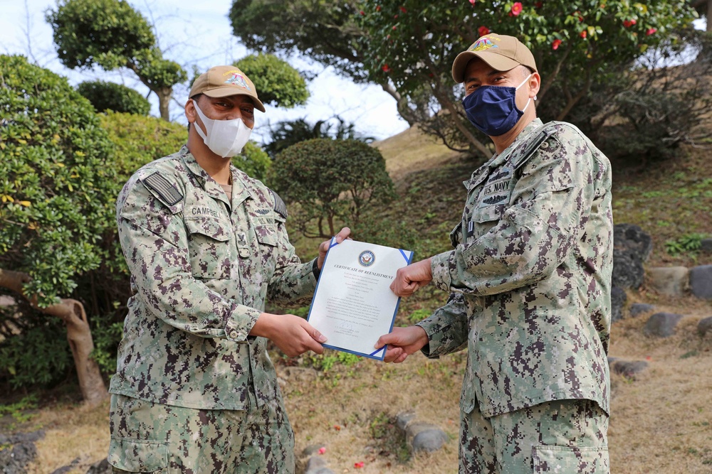 YN1 Reenlists at Sub Group 7