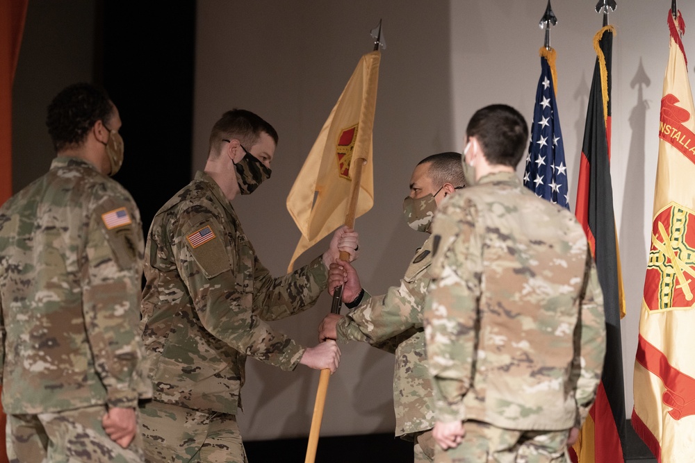 Cpt. Moore assumes command of Headquarters and Headquarters Company at live streamed ceremony