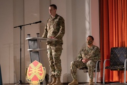 Cpt. Moore assumes command of Headquarters and Headquarters Company at live streamed ceremony