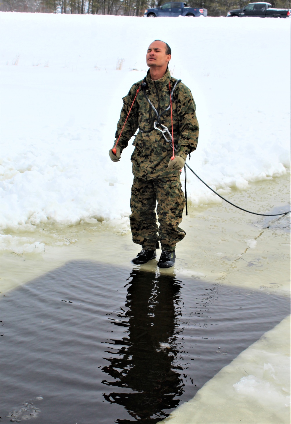 Fort McCoy CWOC class 21-03 students jump in for cold-water immersion training
