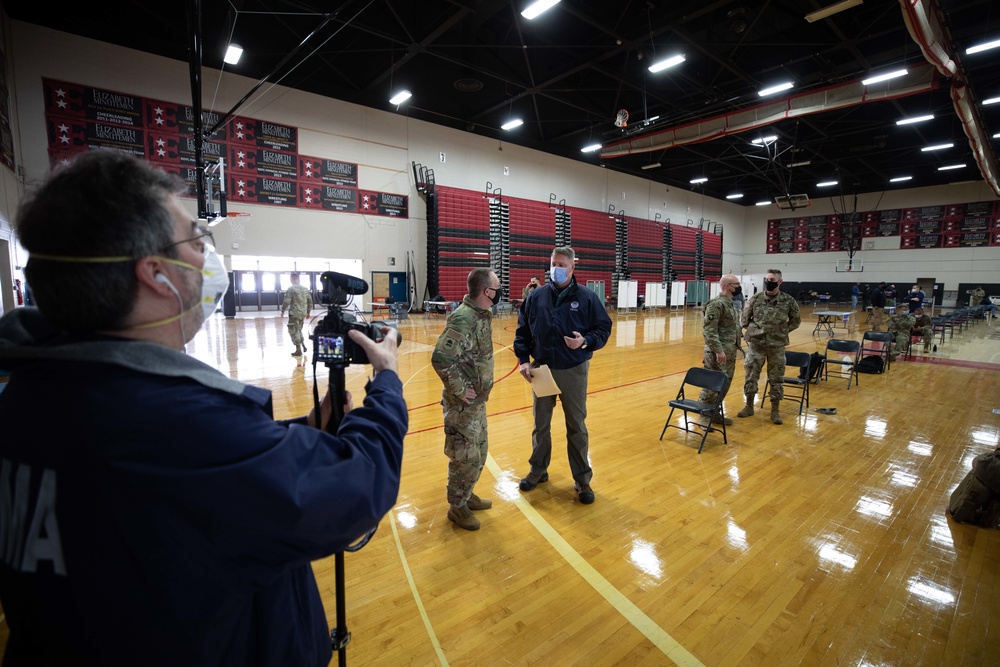 New Jersey DSC Visits Elizabeth, N.J. Community Vaccination Center