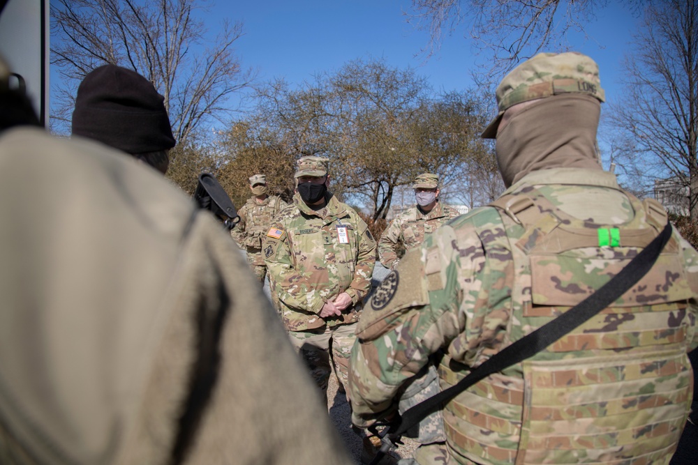 Maj. Gen. Paul Rogers Visits Troops in Washington, D.C.