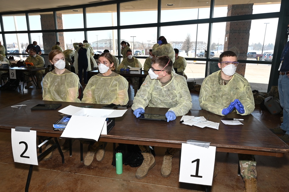 ND Guard and DOH provides COVID-19 testing at football game