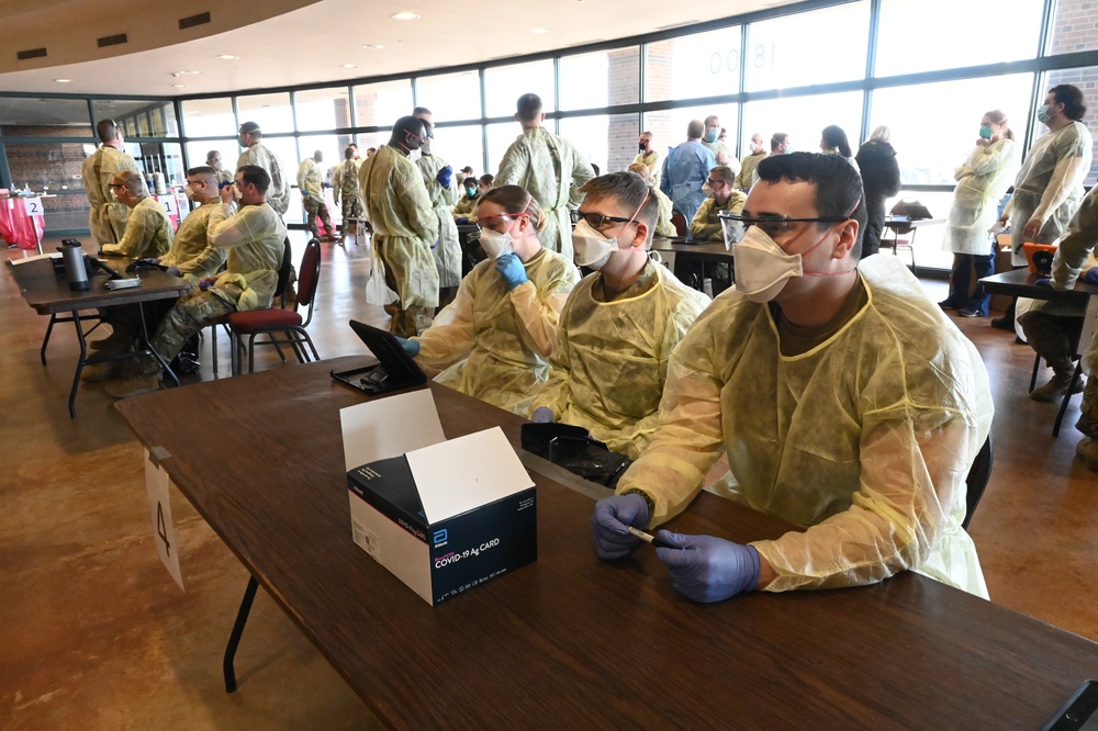 ND Guard and DOH provides COVID-19 testing at football game