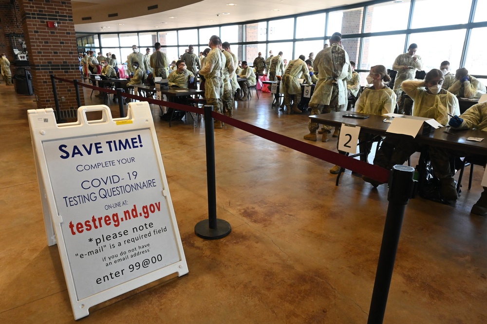 ND Guard and DOH provides COVID-19 testing at football game