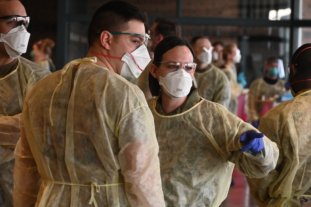 ND Guard and DOH provides COVID-19 testing at football game
