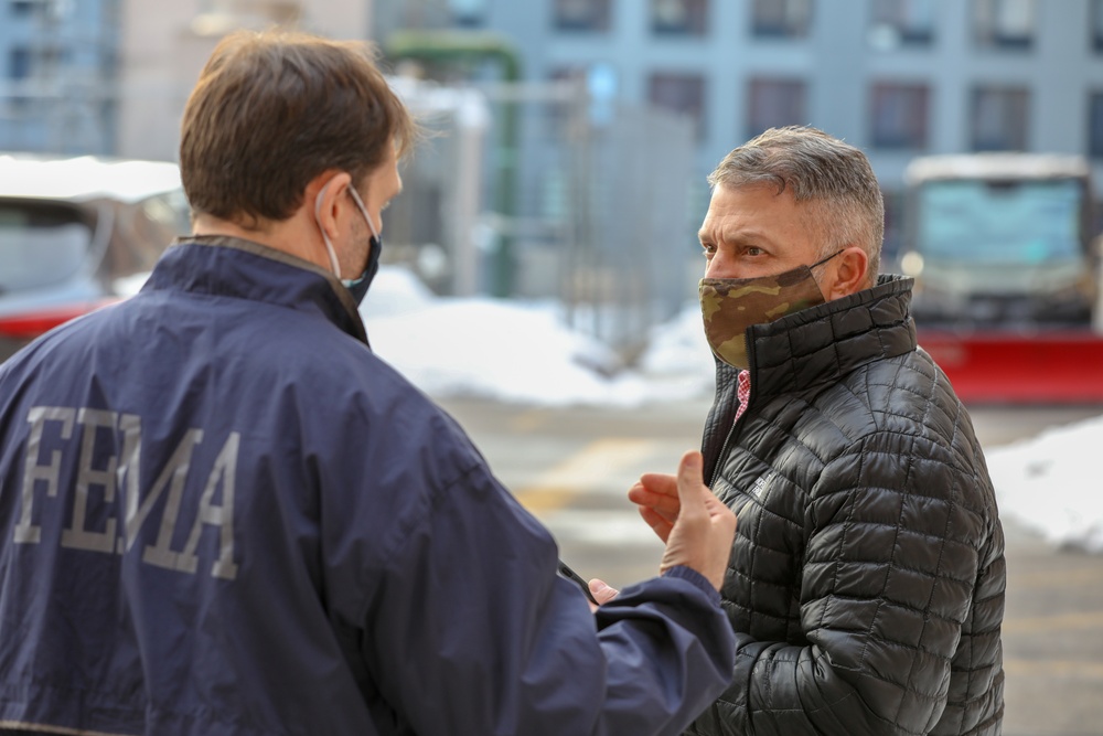 Joint Task Force Civil Support visits planned New York Community Vaccination Centers