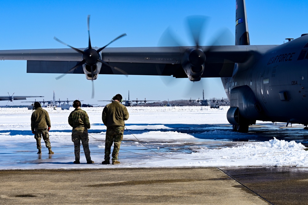 LRAFB resumes flight operations after historic snowfall