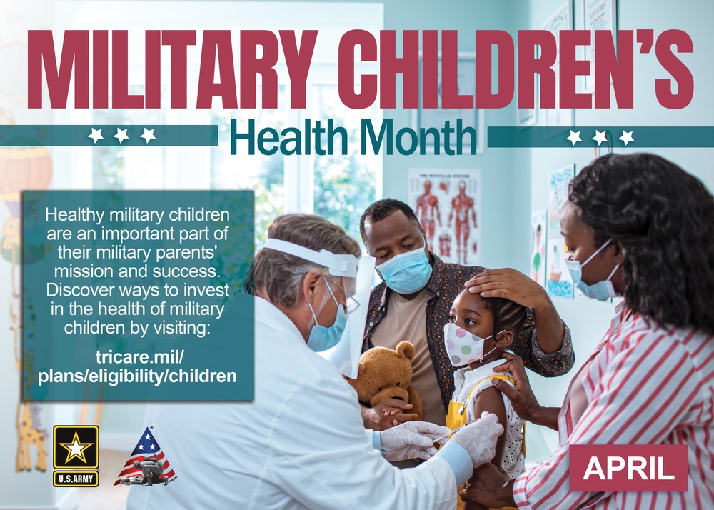 Military Children’s Health Month infographic