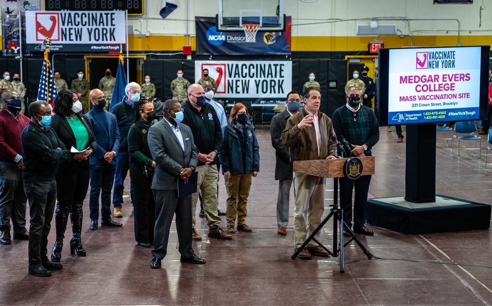 NY Opens First Community Vaccination Center