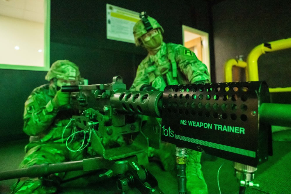 Fort McCoy Soldiers complete M2 simulations training on Engagement Skills Trainer