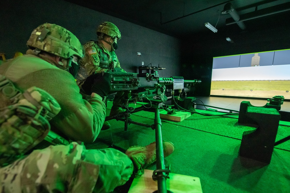 Fort McCoy Soldiers complete M2 simulations training on Engagement Skills Trainer