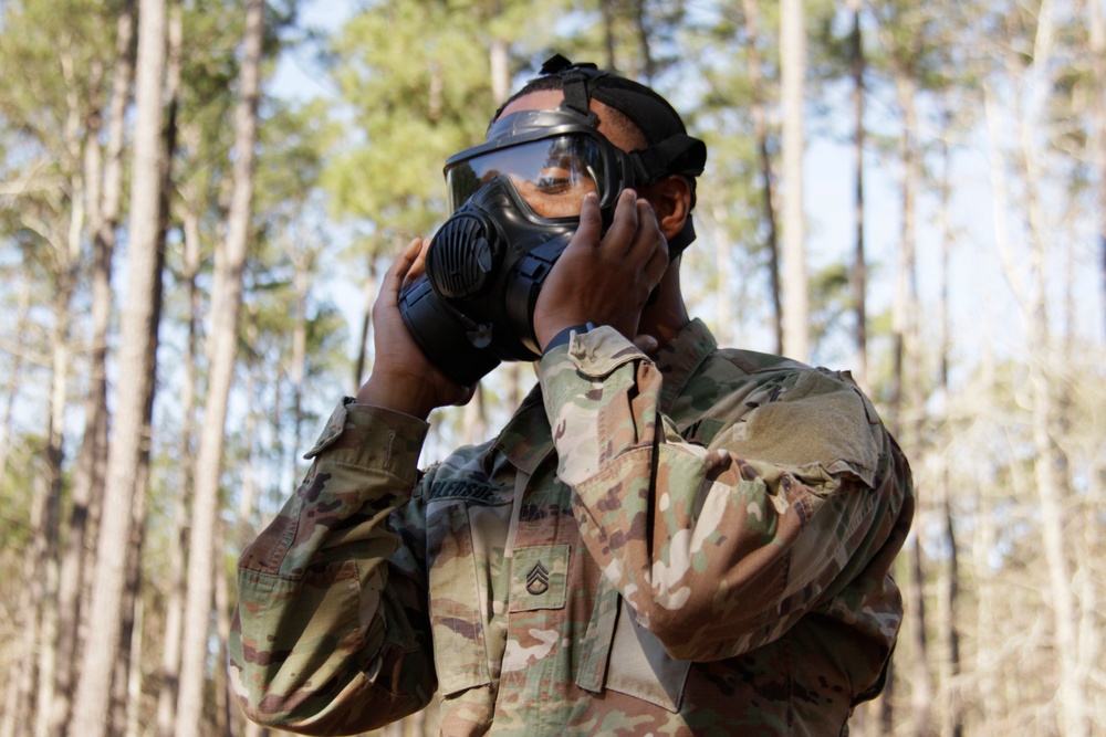 The 274th Movement Control Team conducts CBRN training exercise