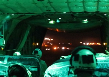 1st TSC and Marines airdrop medical supplies, food to forward personnel