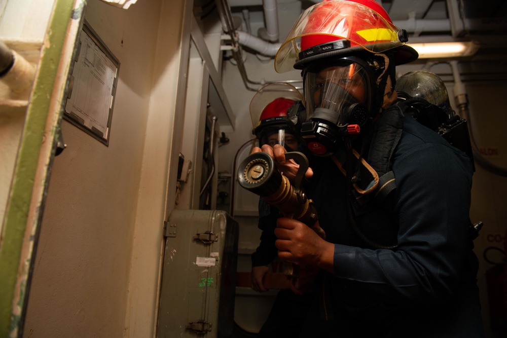 USS Princeton Conducts General Quarters Drill