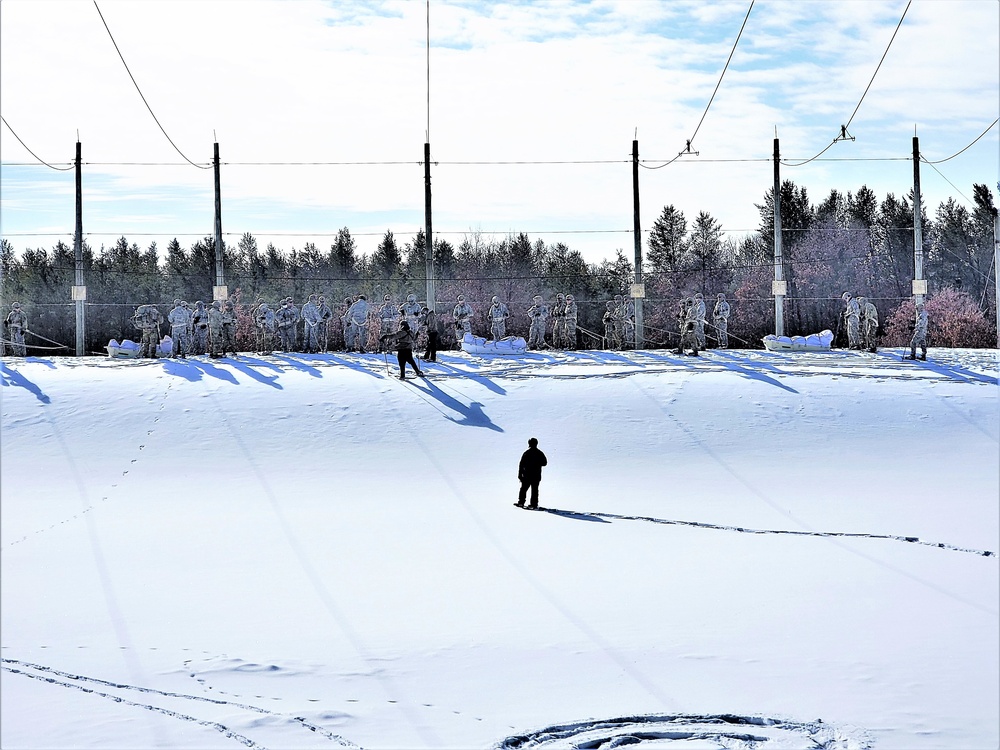 Fort McCoy Cold-Weather Operations Course Class 21-04 students conduct field training in snowshoes