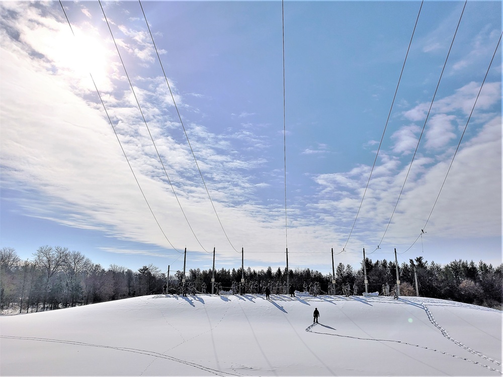 Fort McCoy Cold-Weather Operations Course Class 21-04 students conduct field training in snowshoes